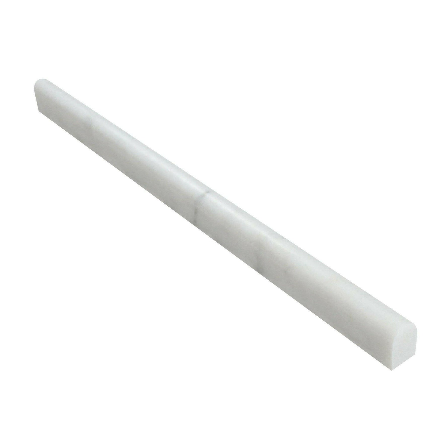 Oriental White / Asian Statuary Marble Polished 1/2x12 Pencil Liner Oriental White / Asian Statuary Marble Polished 1/2x12 Pencil Liner - American Tile Depot
