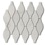 Oriental White / Asian Statuary Marble Polished 2x5 Leaf Mosaic Tile Oriental White / Asian Statuary Marble Polished 2x5 Leaf Mosaic Tile - American Tile Depot