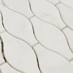 Oriental White / Asian Statuary Marble Polished 2x5 Leaf Mosaic Tile Oriental White / Asian Statuary Marble Polished 2x5 Leaf Mosaic Tile - American Tile Depot