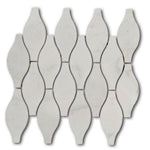 Oriental White / Asian Statuary Marble Polished 2x5 Leaf Mosaic Tile Oriental White / Asian Statuary Marble Polished 2x5 Leaf Mosaic Tile - American Tile Depot