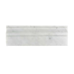 Oriental White / Asian Statuary Marble Polished 4" Baseboard Trim Molding Oriental White / Asian Statuary Marble Polished 4" Baseboard Trim Molding - American Tile Depot