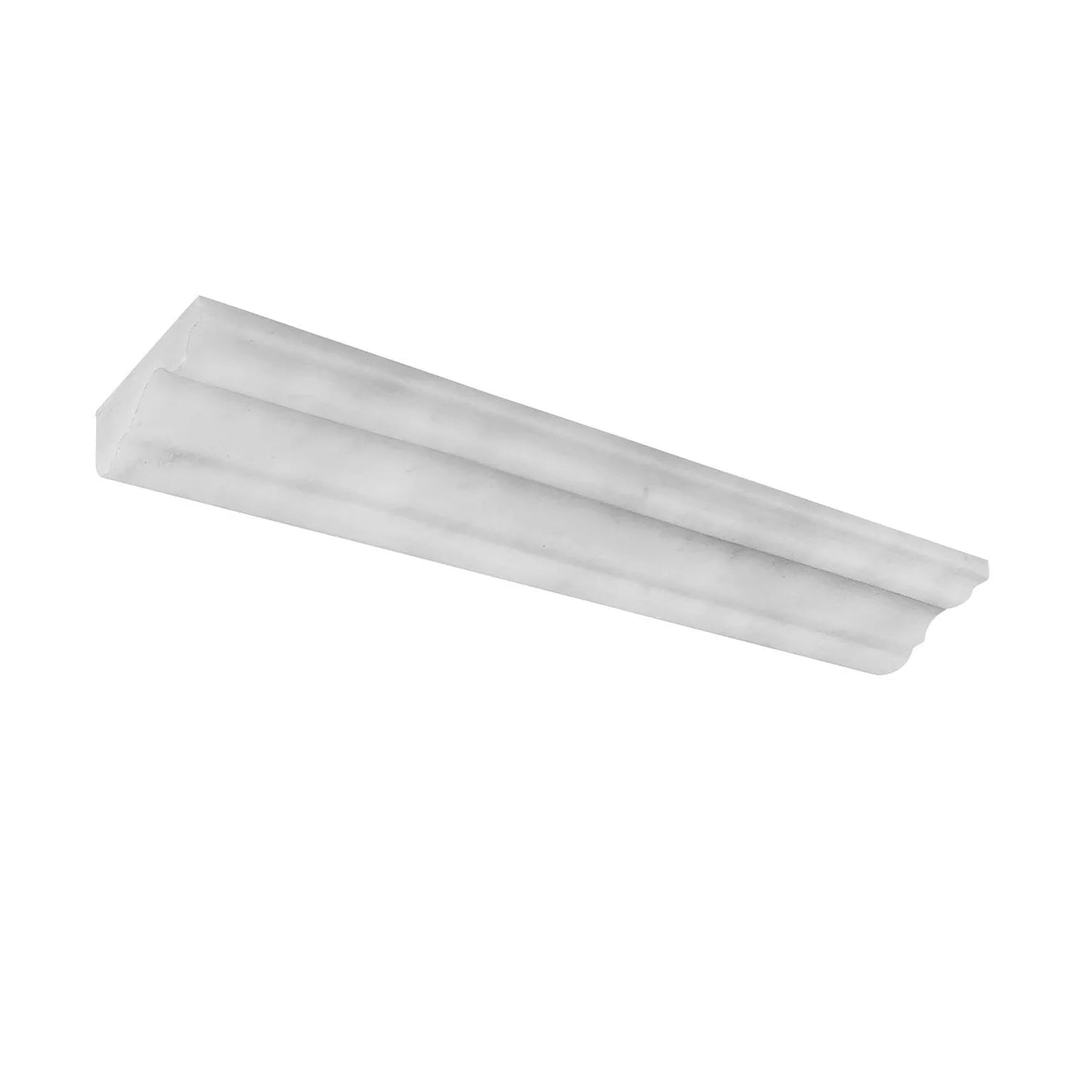 Oriental White / Asian Statuary Marble Polished F-8 Chair Rail Molding Trim Oriental White / Asian Statuary Marble Polished F-8 Chair Rail Molding Trim - American Tile Depot