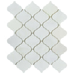 Oriental White / Asian Statuary Marble Polished Lantern Mosaic Tile Oriental White / Asian Statuary Marble Polished Lantern Mosaic Tile - American Tile Depot