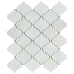 Oriental White / Asian Statuary Marble Polished Lantern Mosaic Tile Oriental White / Asian Statuary Marble Polished Lantern Mosaic Tile - American Tile Depot