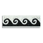 Oriental White Marble Polished Wave Border w/ Black Dots - American Tile Depot