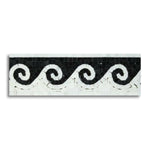 Oriental White Marble Polished Wave Border w/ Black Dots - American Tile Depot
