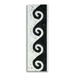Oriental White Marble Honed Wave Border w/ Black Dots - American Tile Depot