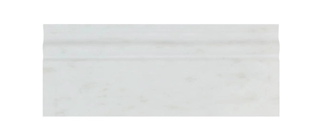 Oriental White / Asian Statuary Marble Polished Baseboard Trim Molding Oriental White / Asian Statuary Marble Polished Baseboard Trim Molding - American Tile Depot