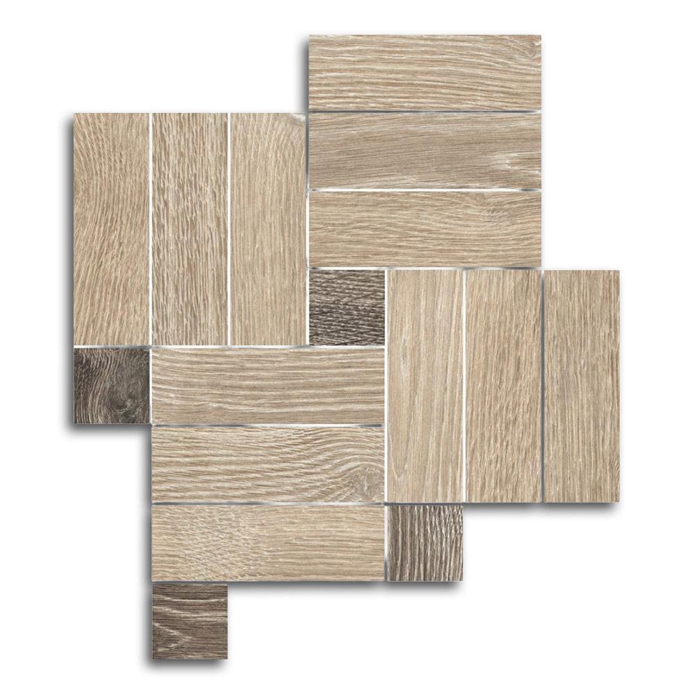 Orion Beige Linear Porcelain Matte Mosaic Tile Orion Beige Linear Porcelain Matte Mosaic Tile - American Tile Depot