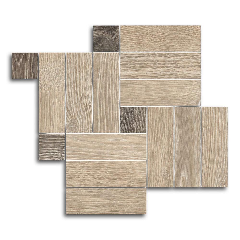 Orion Beige Linear Porcelain Matte Mosaic Tile Orion Beige Linear Porcelain Matte Mosaic Tile - American Tile Depot