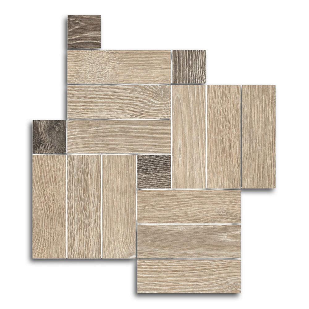 Orion Beige Linear Porcelain Matte Mosaic Tile Orion Beige Linear Porcelain Matte Mosaic Tile - American Tile Depot