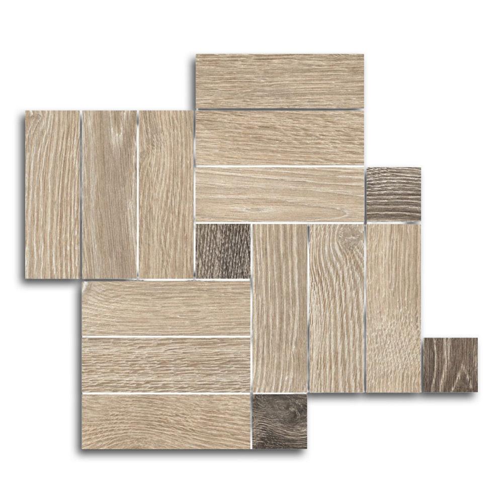 Orion Beige Linear Porcelain Matte Mosaic Tile Orion Beige Linear Porcelain Matte Mosaic Tile - American Tile Depot