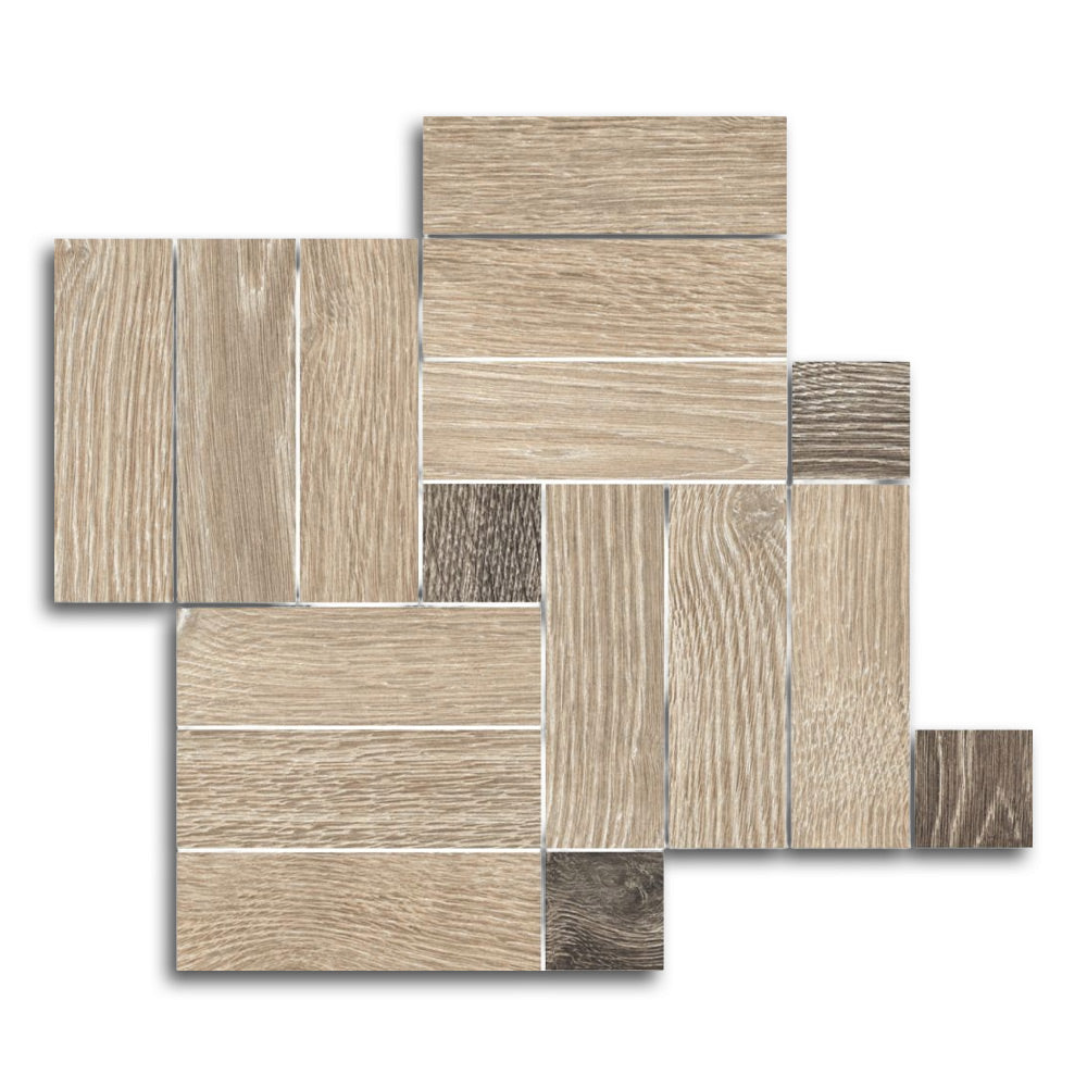 Orion Beige Linear Porcelain Mosaic Tile