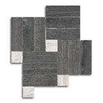 Orion Black Linear Porcelain Matte Mosaic Tile Orion Black Linear Porcelain Matte Mosaic Tile - American Tile Depot