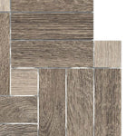 Orion Walnut Linear Porcelain Matte Mosaic Tile - American Tile Depot