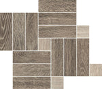 Orion Walnut Linear Porcelain Matte Mosaic Tile - American Tile Depot
