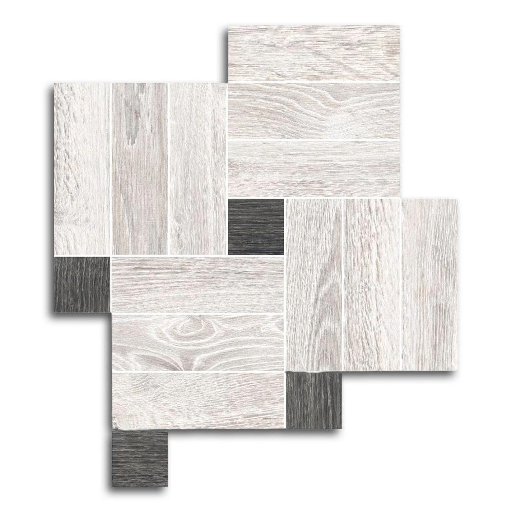Orion White Linear Porcelain Matte Mosaic Tile Orion White Linear Porcelain Matte Mosaic Tile - American Tile Depot