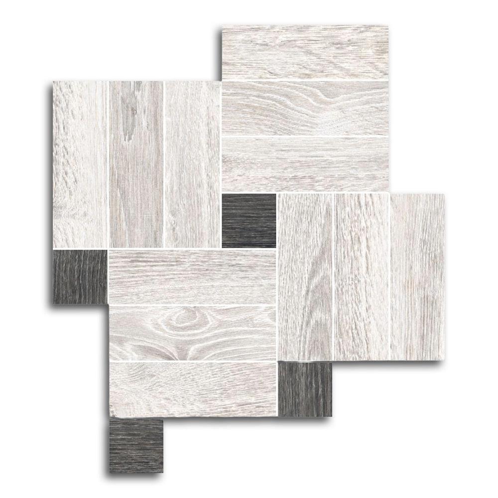 Orion White Linear Porcelain Matte Mosaic Tile Orion White Linear Porcelain Matte Mosaic Tile - American Tile Depot