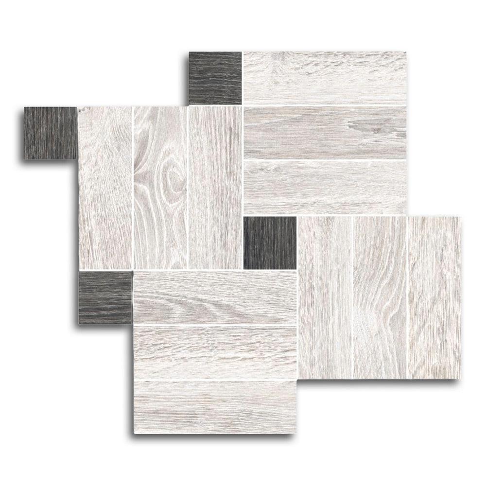 Orion White Linear Porcelain Matte Mosaic Tile Orion White Linear Porcelain Matte Mosaic Tile - American Tile Depot