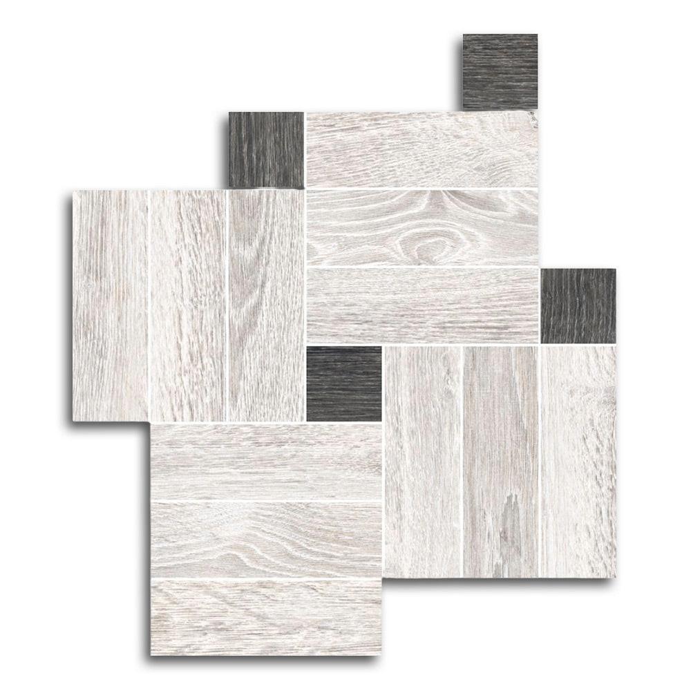 Orion White Linear Porcelain Matte Mosaic Tile Orion White Linear Porcelain Matte Mosaic Tile - American Tile Depot