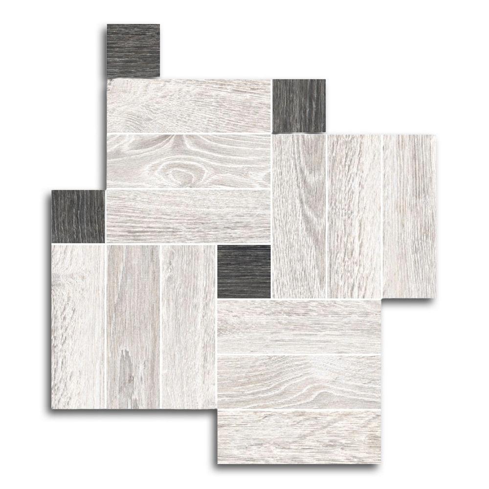 Orion White Linear Porcelain Matte Mosaic Tile Orion White Linear Porcelain Matte Mosaic Tile - American Tile Depot