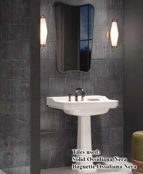 8x8 Ossidiana Nera Solid Glossy Ceramic Wall Tile 8x8 Ossidiana Nera Solid Glossy Ceramic Wall Tile - American Tile Depot
