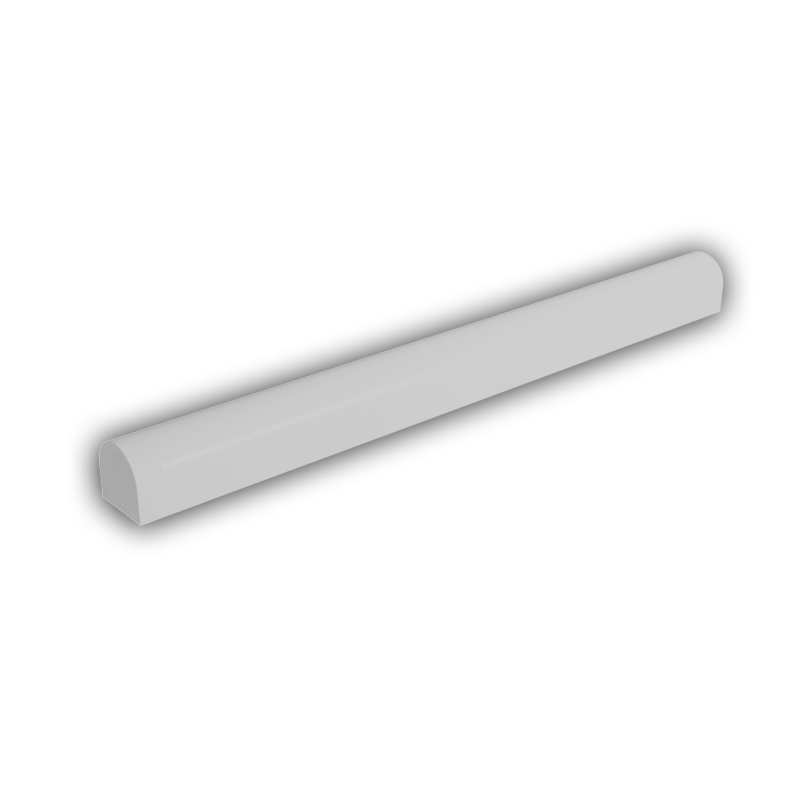 1/2x6 Palette Tender Gray Glossy Solid Color Ceramic Pencil Liner 1/2x6 Palette Tender Gray Glossy Solid Color Ceramic Pencil Liner - American Tile Depot