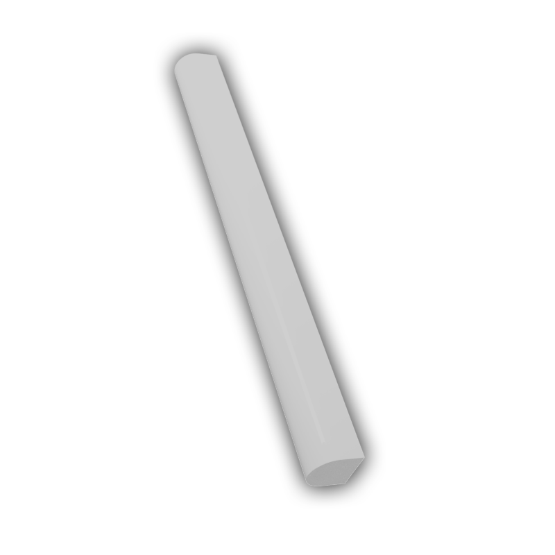 1/2x6 Palette Tender Gray Glossy Solid Color Ceramic Pencil Liner - American Tile Depot