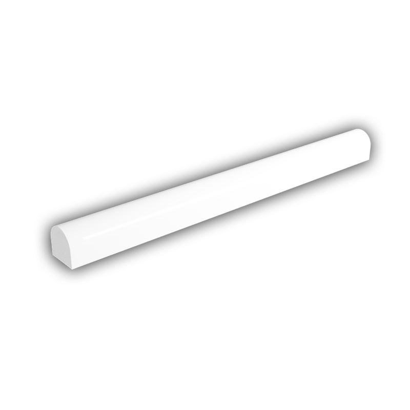 1/2x6 Palette White Ice Glossy Solid Color Ceramic Pencil Liner 1/2x6 Palette White Ice Glossy Solid Color Ceramic Pencil Liner - American Tile Depot