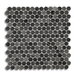 Penny Round Grafito Circular Glass Mosaic Tile | FINAL SALE - American Tile Depot