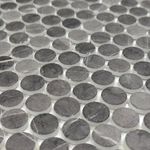 Penny Round Grafito Circular Glass Mosaic Tile | FINAL SALE - American Tile Depot