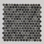 Penny Round Grafito Circular Glass Mosaic Tile | FINAL SALE Penny Round Grafito Circular Glass Mosaic Tile | FINAL SALE - American Tile Depot