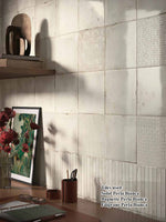 8x8 Perla Bianca Filigrane Glossy Ceramic Wall Tile 8x8 Perla Bianca Filigrane Glossy Ceramic Wall Tile - American Tile Depot