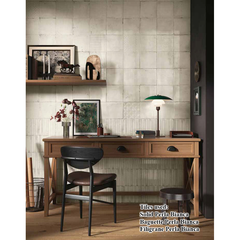 8x8 Perla Bianca Solid Glossy Ceramic Wall Tile - American Tile Depot