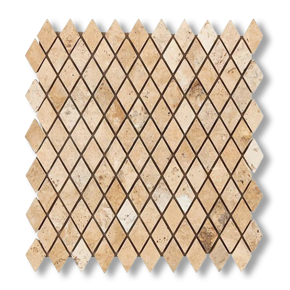 Philadelphia Travertine 1" Diamond Tumbled Mosaic Tile - American Tile Depot