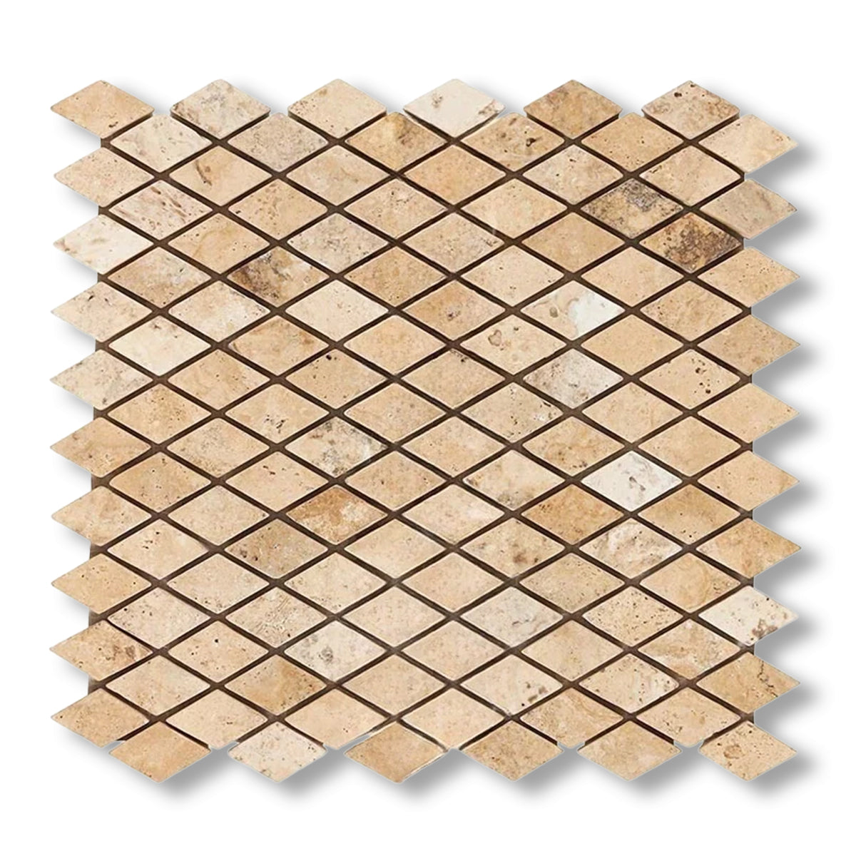 Philadelphia Travertine 1" Diamond Tumbled Mosaic Tile - American Tile Depot