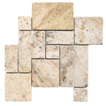 Philadelphia Travertine 4-Pieced OPUS Mini-Pattern Tumbled Mosaic Tile Philadelphia Travertine 4-Pieced OPUS Mini-Pattern Tumbled Mosaic Tile - American Tile Depot