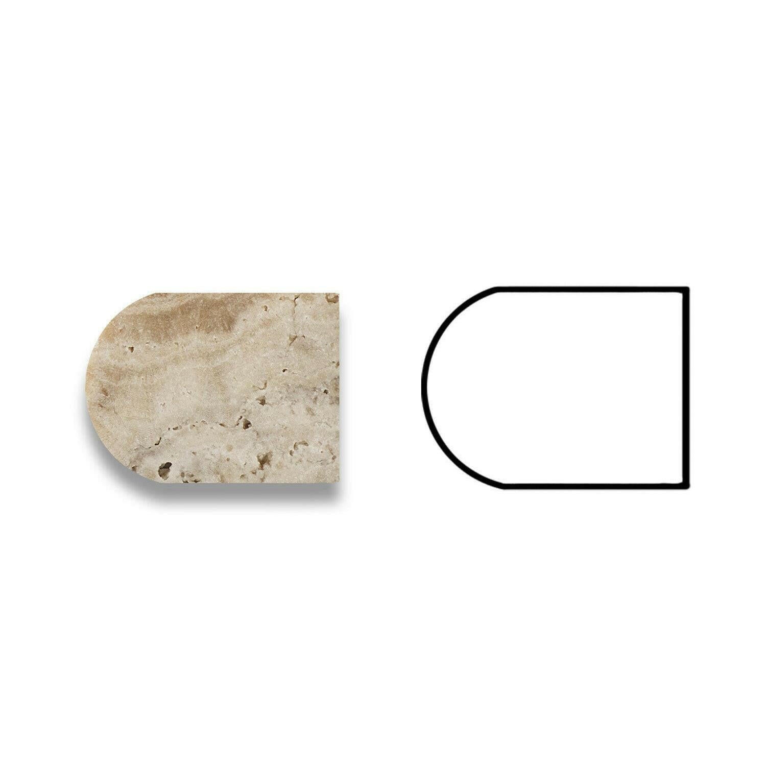 Philadelphia Travertine Honed 3/4x12 Bullnose Liner Philadelphia Travertine Honed 3/4x12 Bullnose Liner - American Tile Depot