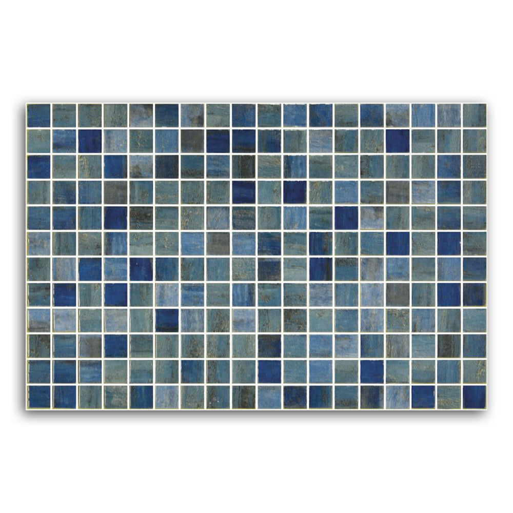 Phoenix Forest Blue Square Glass Mosaic Wall Tile