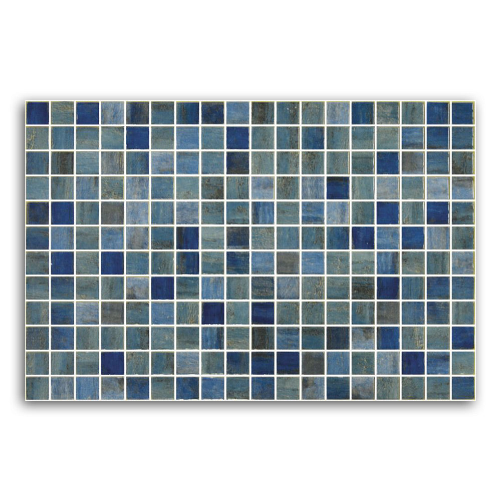Phoenix Forest Blue Square Glass Mosaic Wall Tile