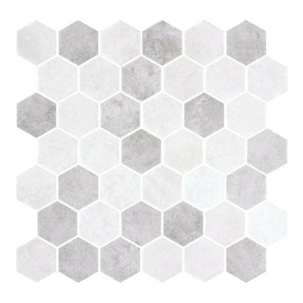 Phoenix Stoneglass XL Helsinki Polished Hexagon Glass Mosaic Tile Phoenix Stoneglass XL Helsinki Polished Hexagon Glass Mosaic Tile - American Tile Depot