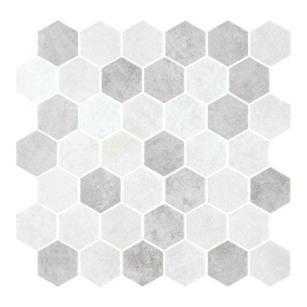 Phoenix Stoneglass XL Helsinki Polished Hexagon Glass Mosaic Tile Phoenix Stoneglass XL Helsinki Polished Hexagon Glass Mosaic Tile - American Tile Depot