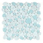 Preach Carrara Blue Pebble Marble Mosaic Wall Tile Preach Carrara Blue Pebble Marble Mosaic Wall Tile - American Tile Depot