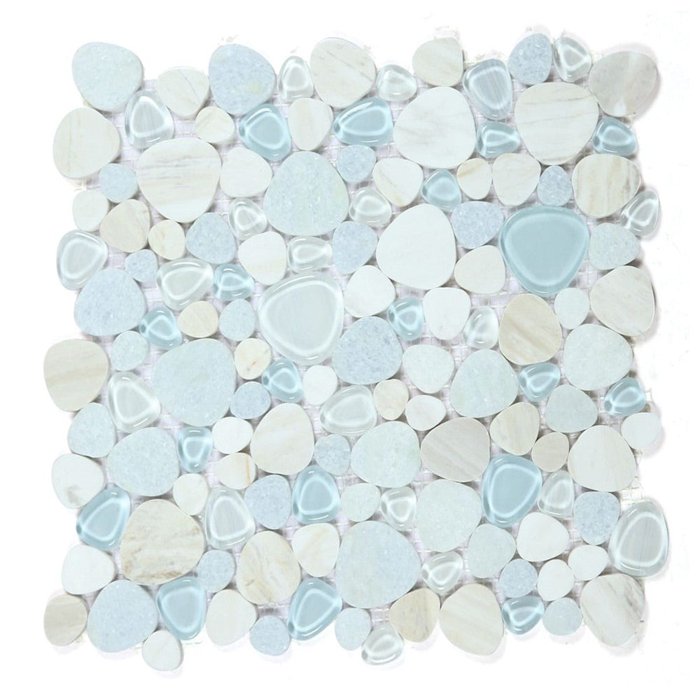 Preach Marina Pebble Glass Mosaic Wall Tile