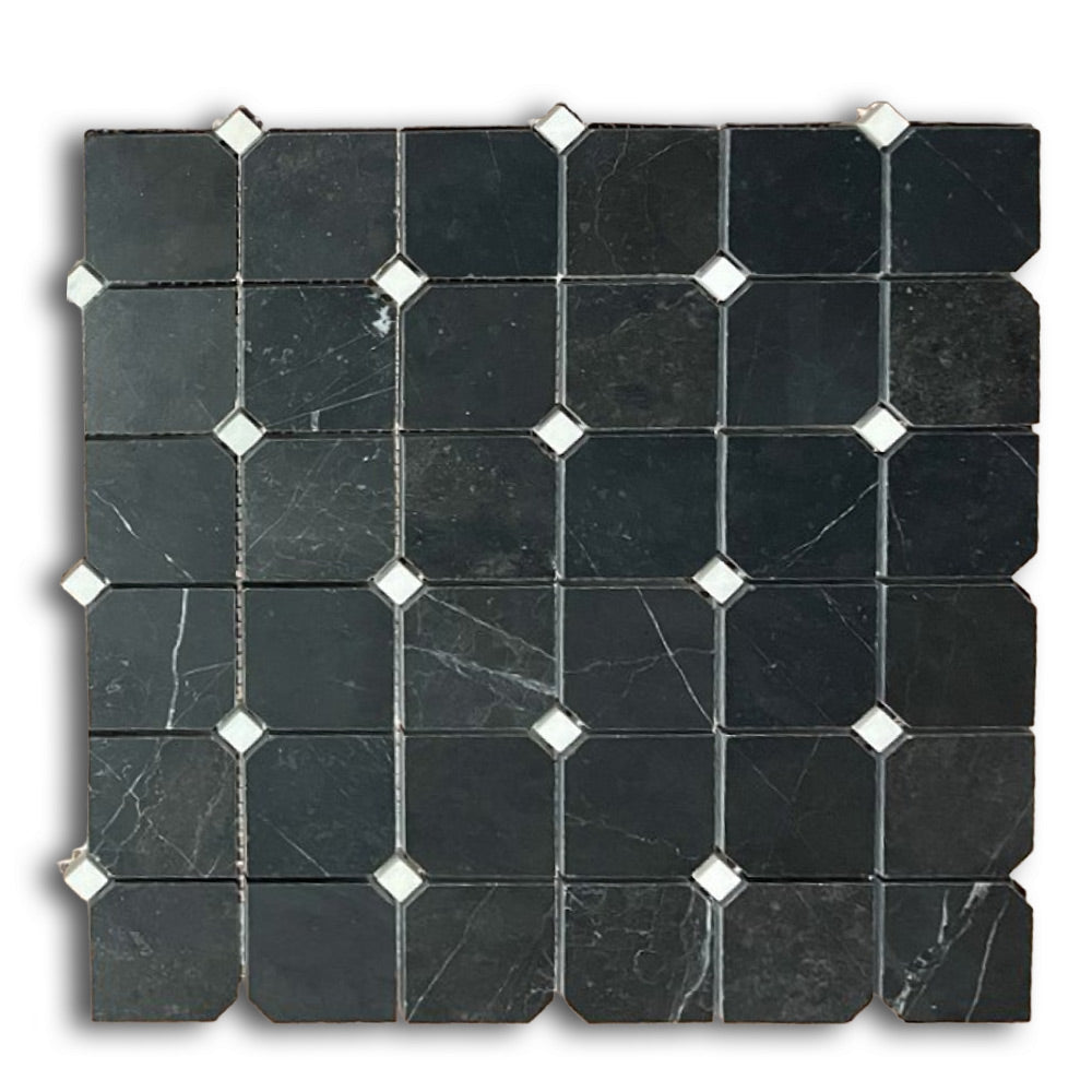 Precious Bluestone Square Marble Mosaic Tile