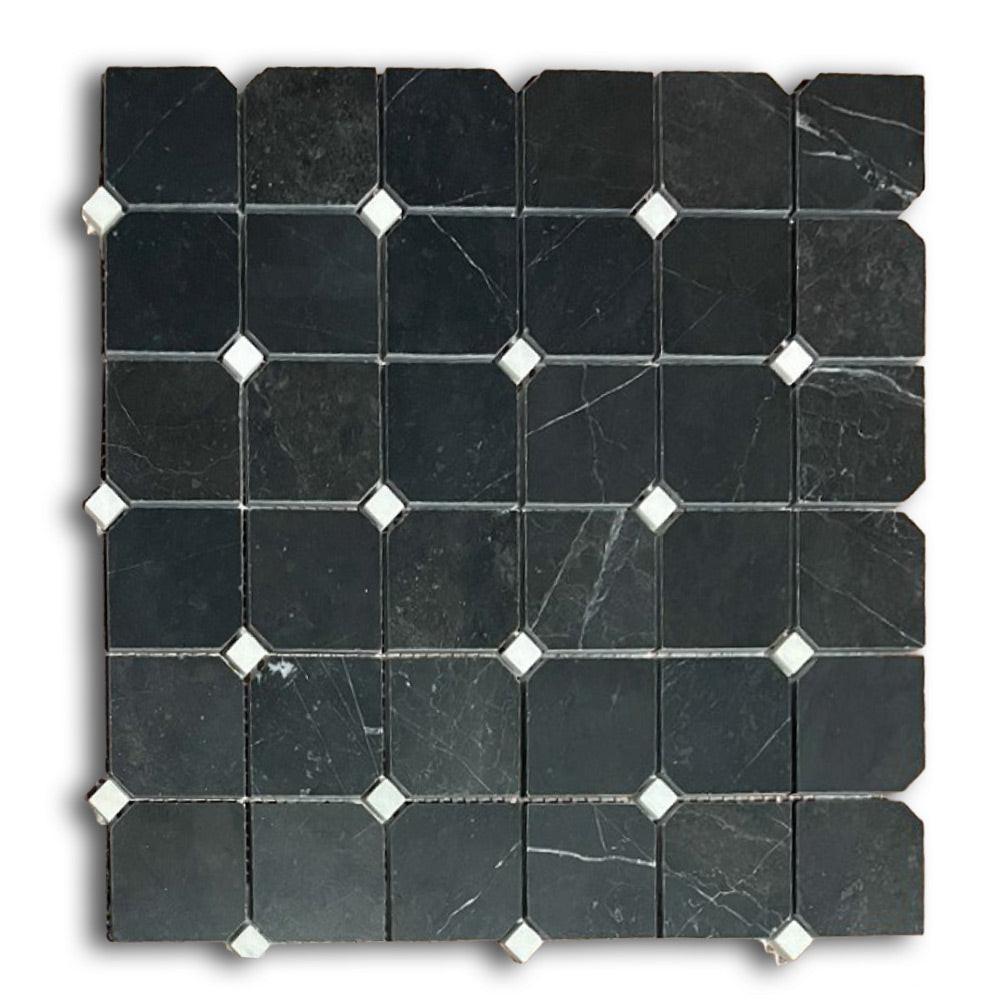 Precious Bluestone Square Marble Mosaic Tile Precious Bluestone Square Marble Mosaic Tile - American Tile Depot