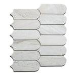 Precious Eura Wood Honed Fence Marble Mosaic Tile Precious Eura Wood Honed Fence Marble Mosaic Tile - American Tile Depot
