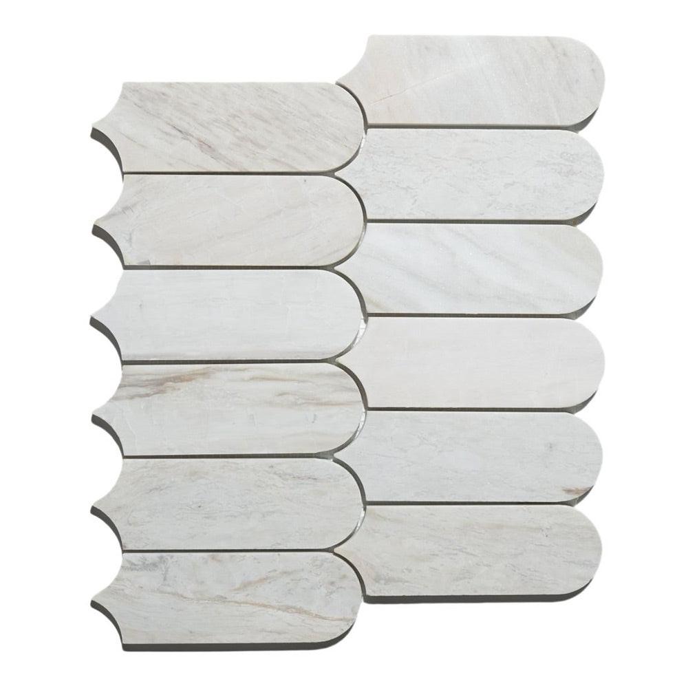 Precious Eura Wood Honed Fence Marble Mosaic Tile Precious Eura Wood Honed Fence Marble Mosaic Tile - American Tile Depot