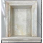 Premium White Onyx CROSS-CUT Hand-Made Custom Shampoo Niche / Shelf - LARGE - Polished Premium White Onyx CROSS-CUT Hand-Made Custom Shampoo Niche / Shelf - LARGE - Polished - American Tile Depot