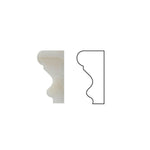 Premium White Onyx Polished 2x12 Milano Molding Trim Premium White Onyx Polished 2x12 Milano Molding Trim - American Tile Depot